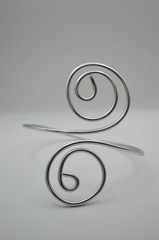 Silver Spiral Cuff