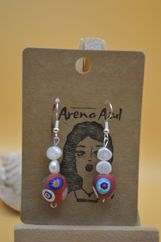 Tiled Pearl Earrings