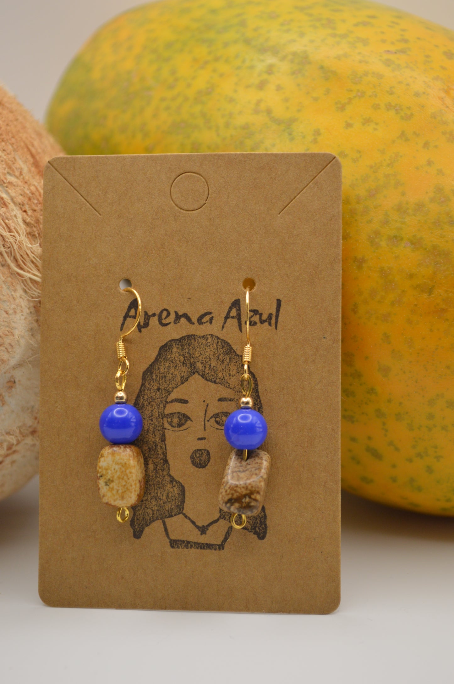 Stone core earrings