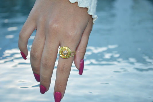Golden Volcano Ring
