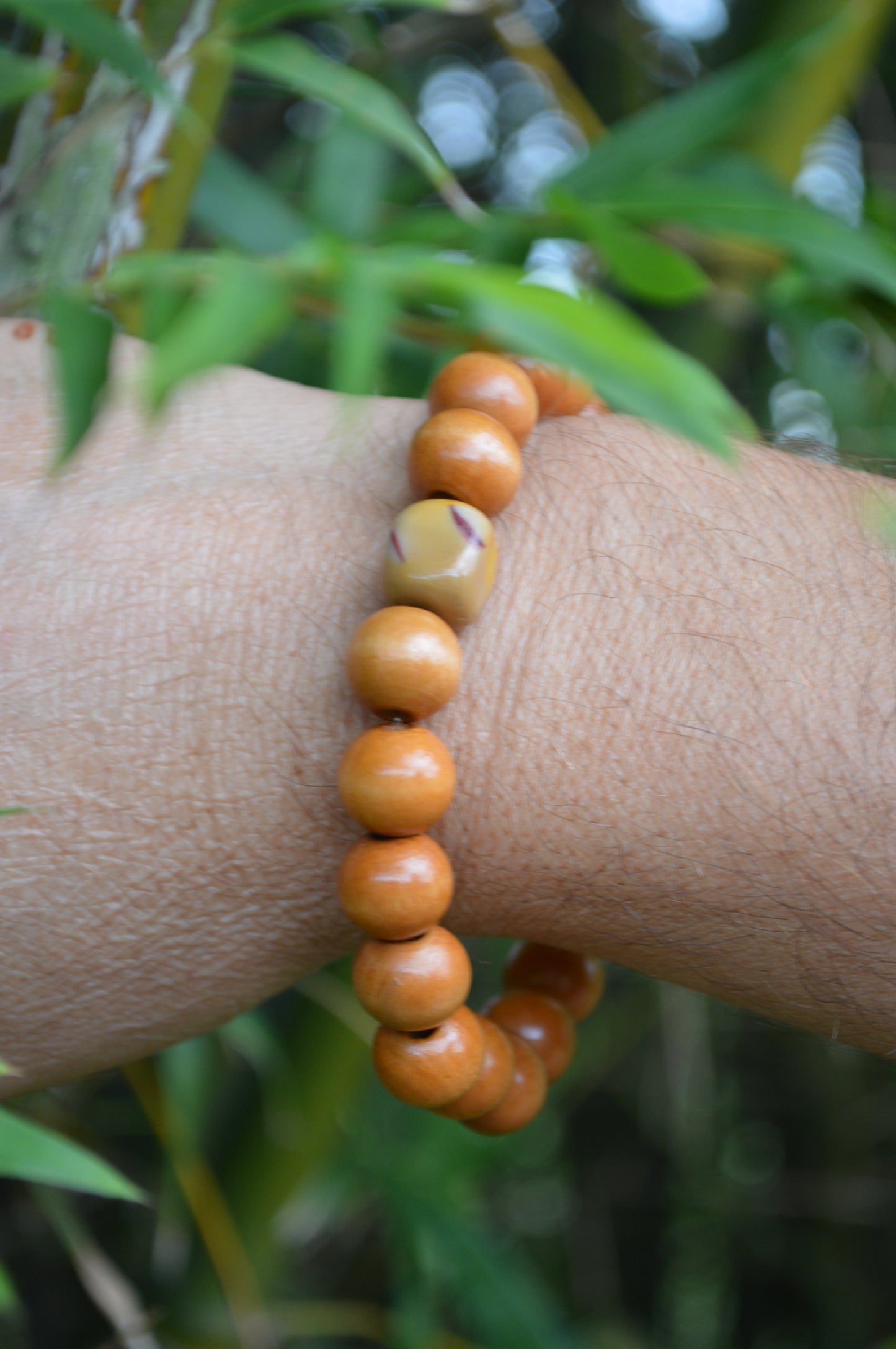 Amber Bamboo Bracelet
