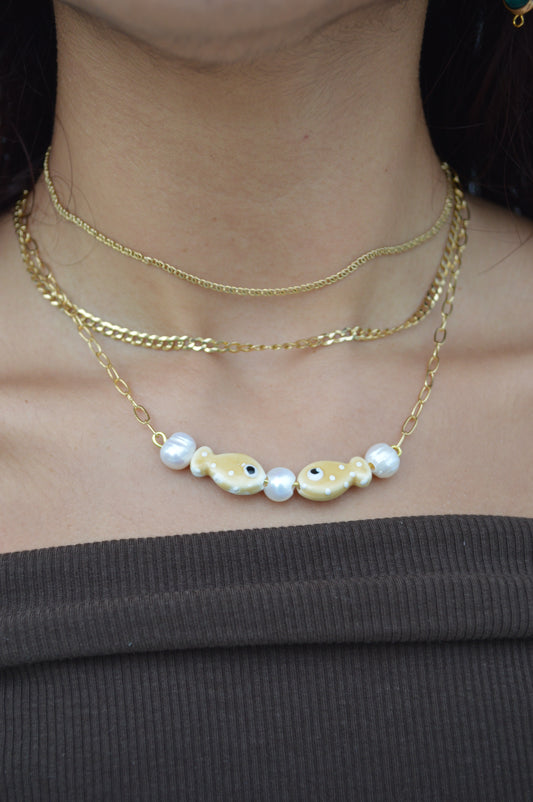 Pearly Fish necklace