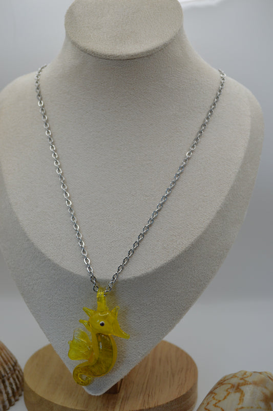 Yellow Seahorse Necklace