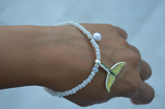 Dolphin tail charm bracelet