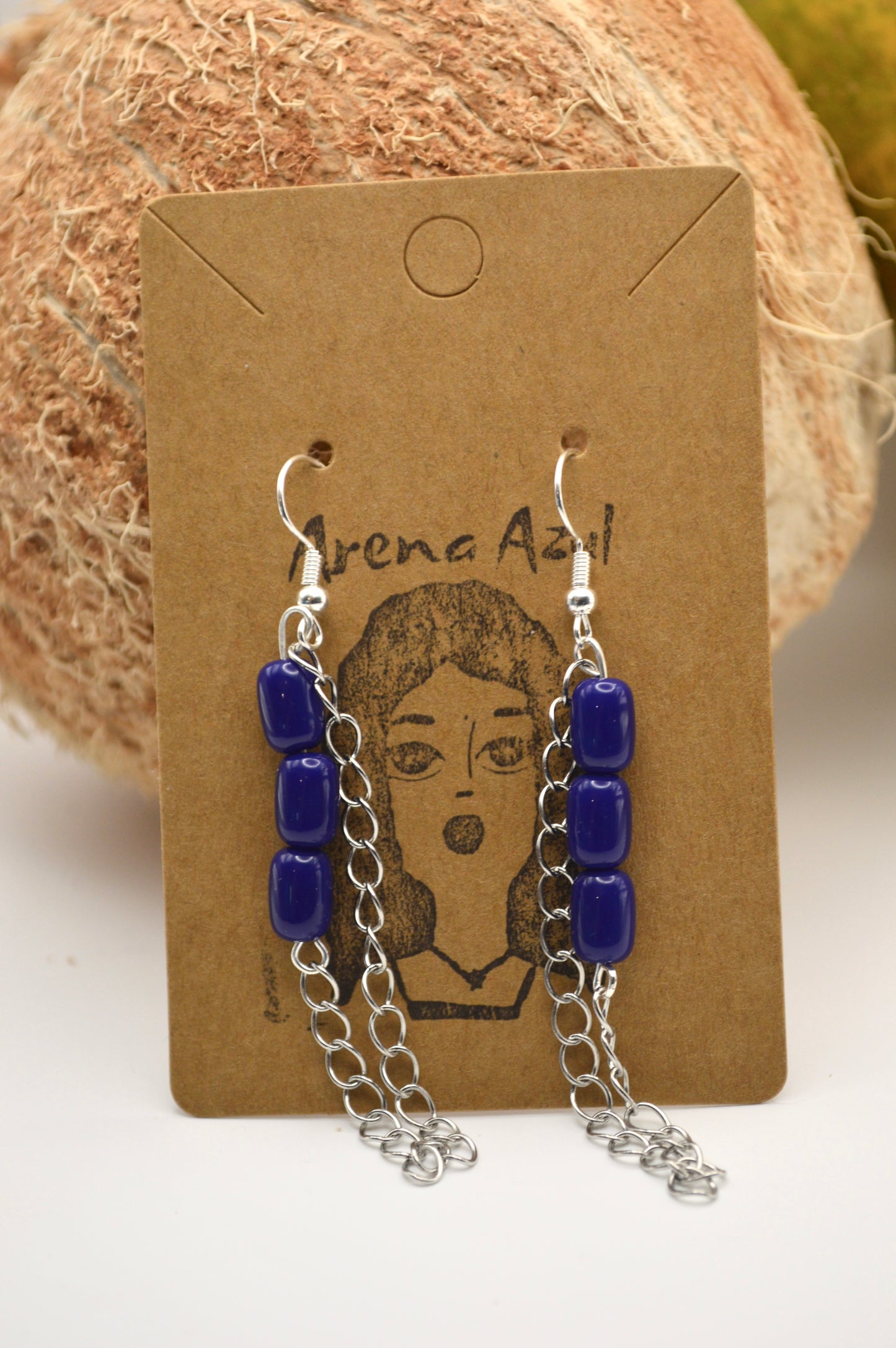 Blue Coral Earrings