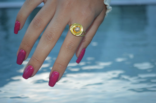 Golden Volcano Ring