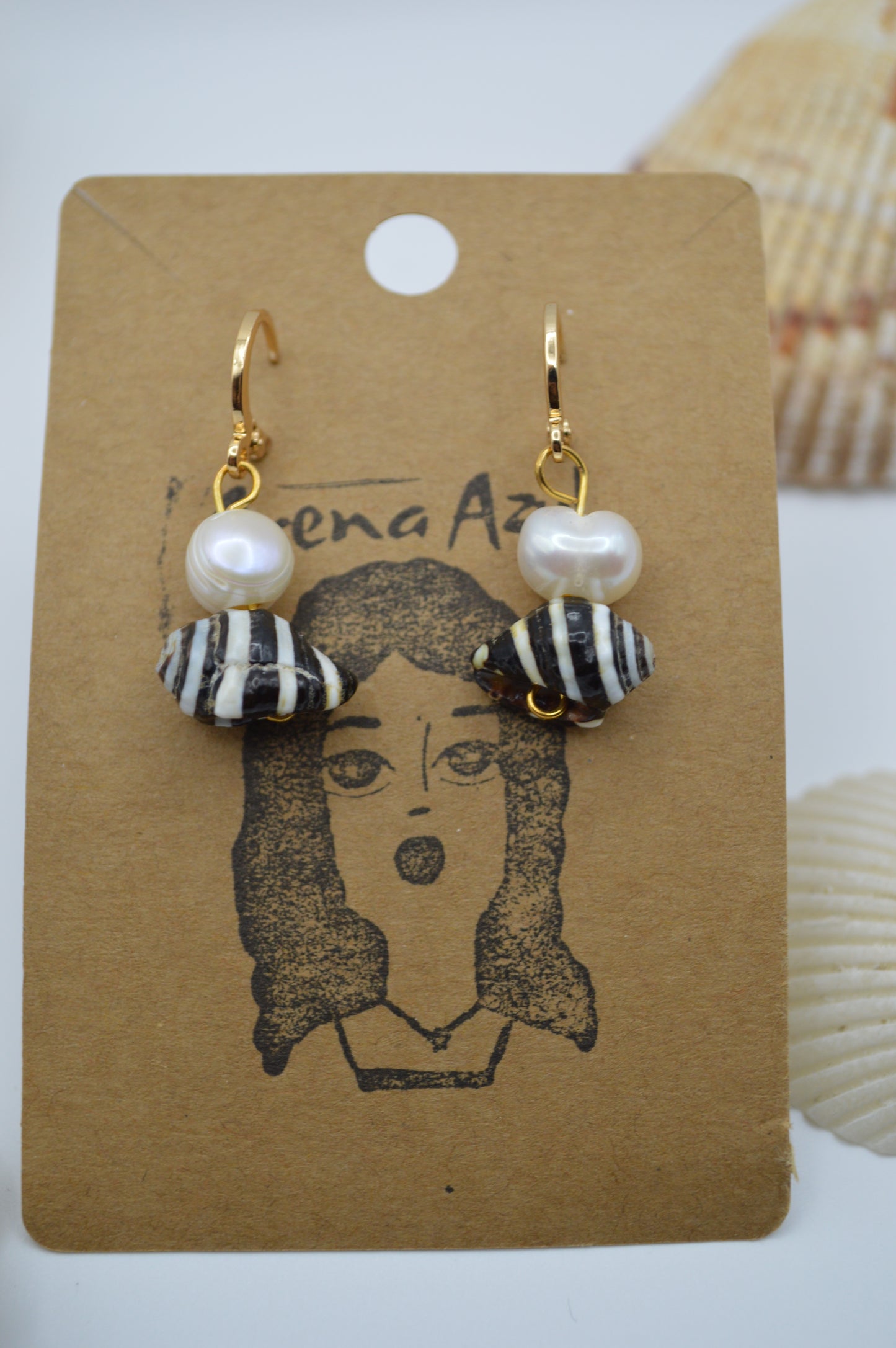 Striped Shell Hoops