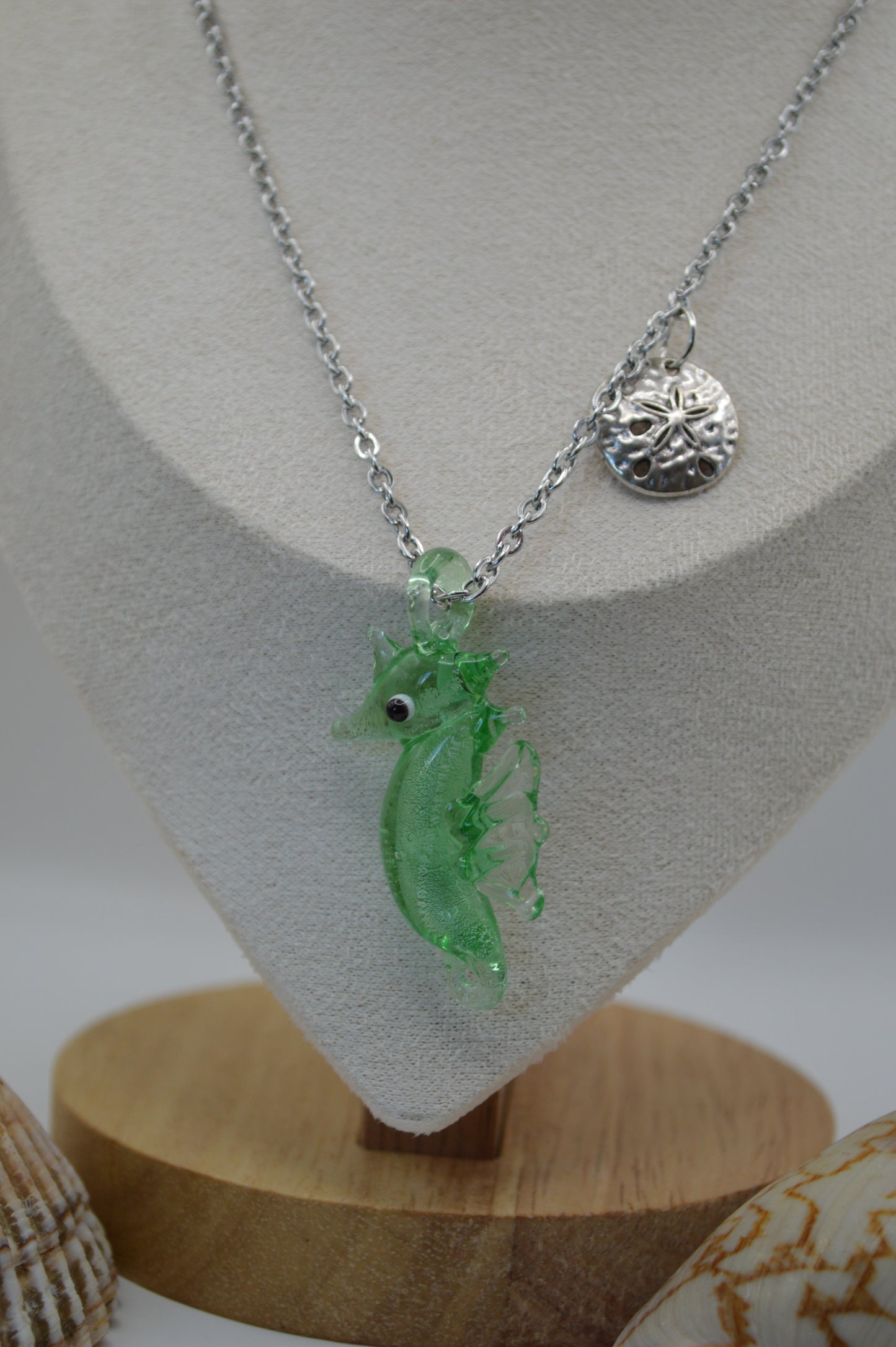 Green Seahorse Necklace