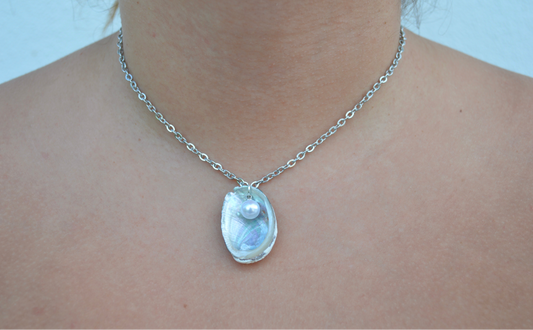 Abalone Elephant Ear Necklace