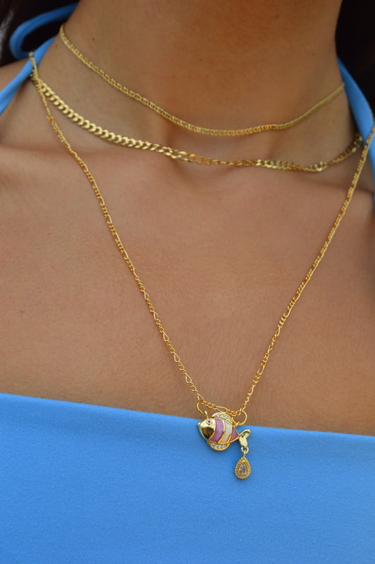 Pes Con Piedra Necklace
