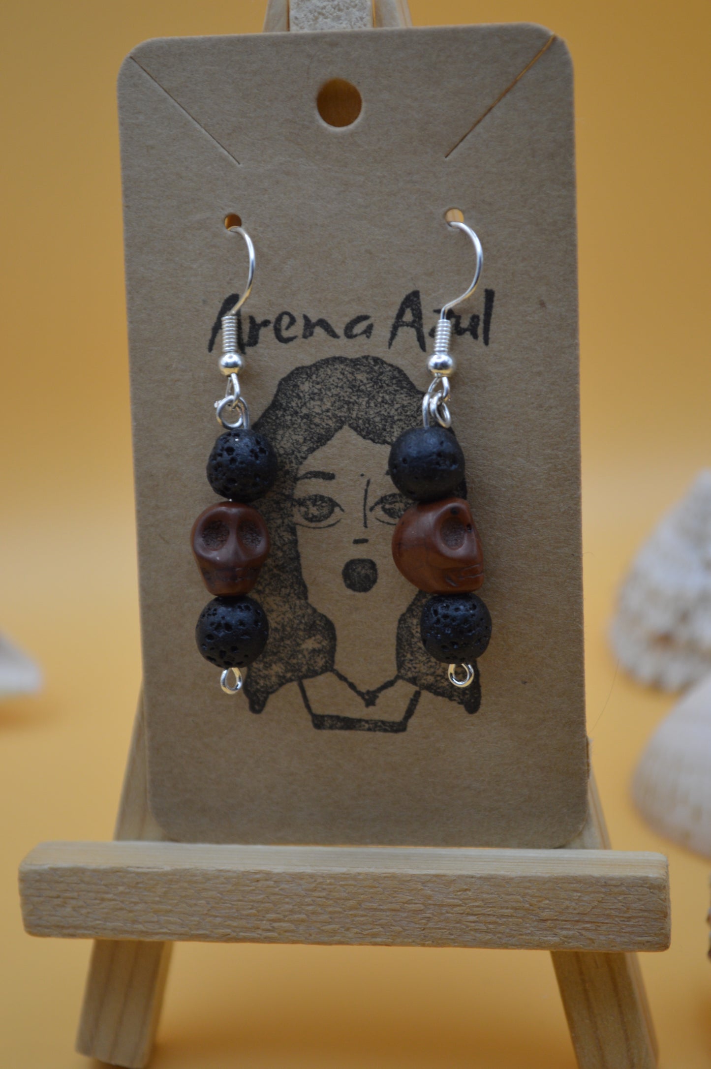 Red Skull Earrings