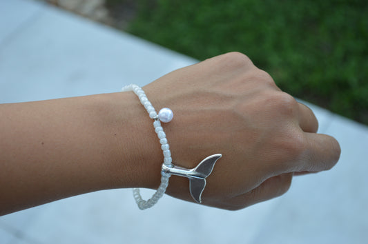 Dolphin tail charm bracelet