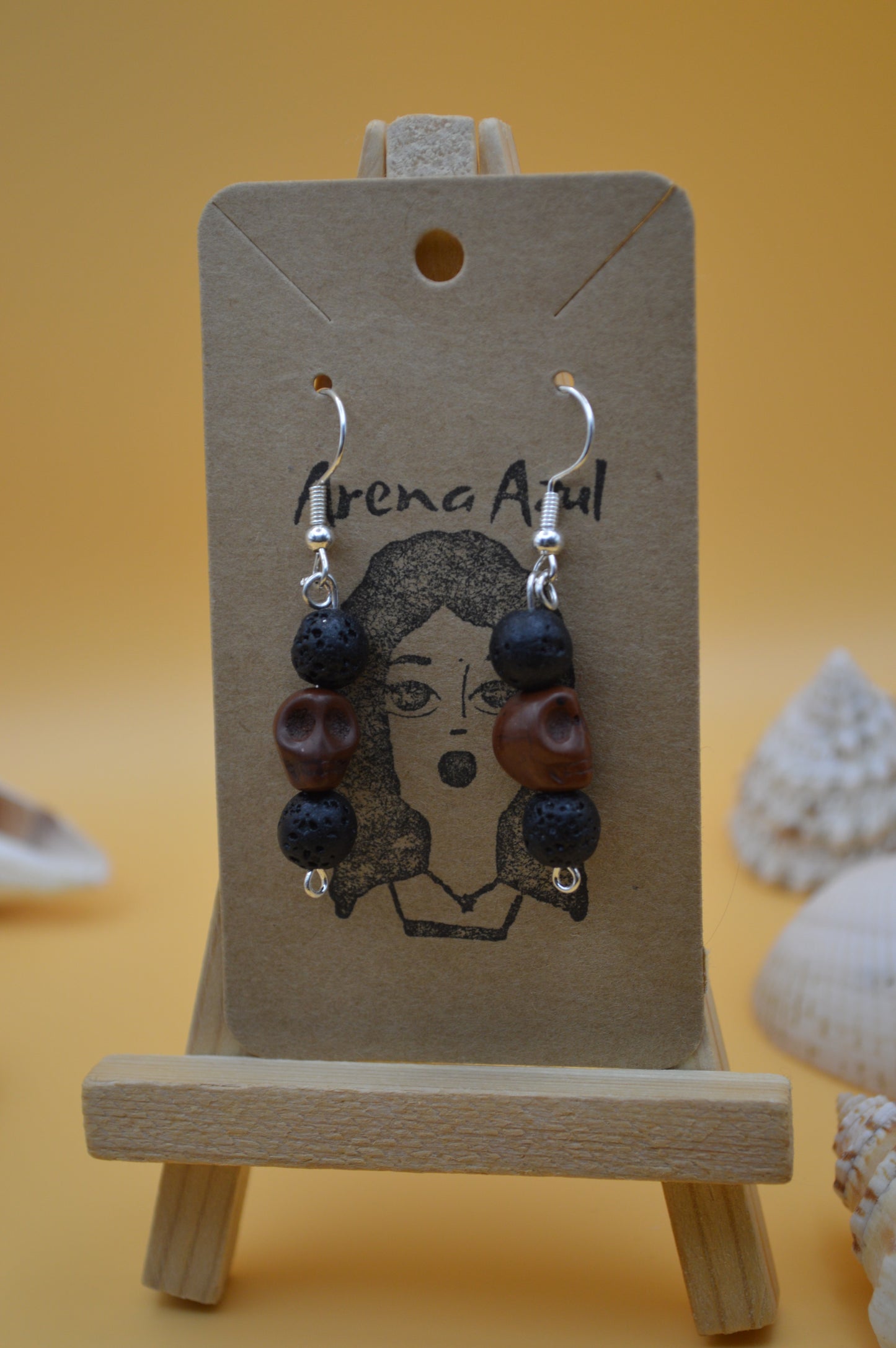 Red Skull Earrings