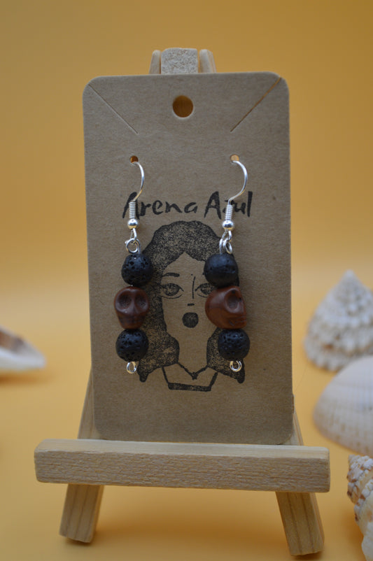 Red Skull Earrings