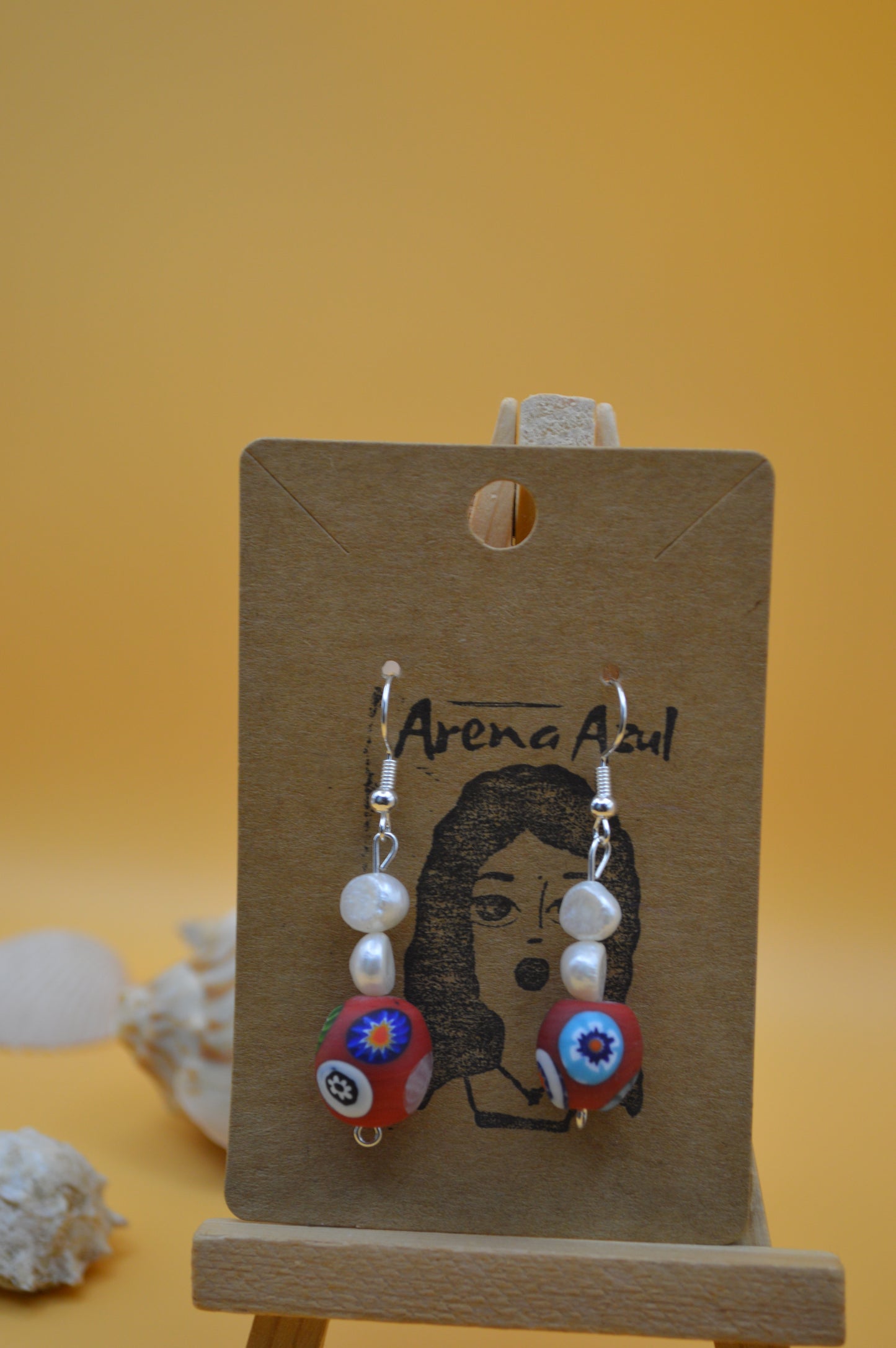Tiled Pearl Earrings