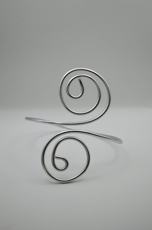 Silver Spiral Cuff