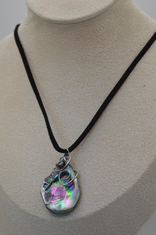 Iridescent Abalone Necklace