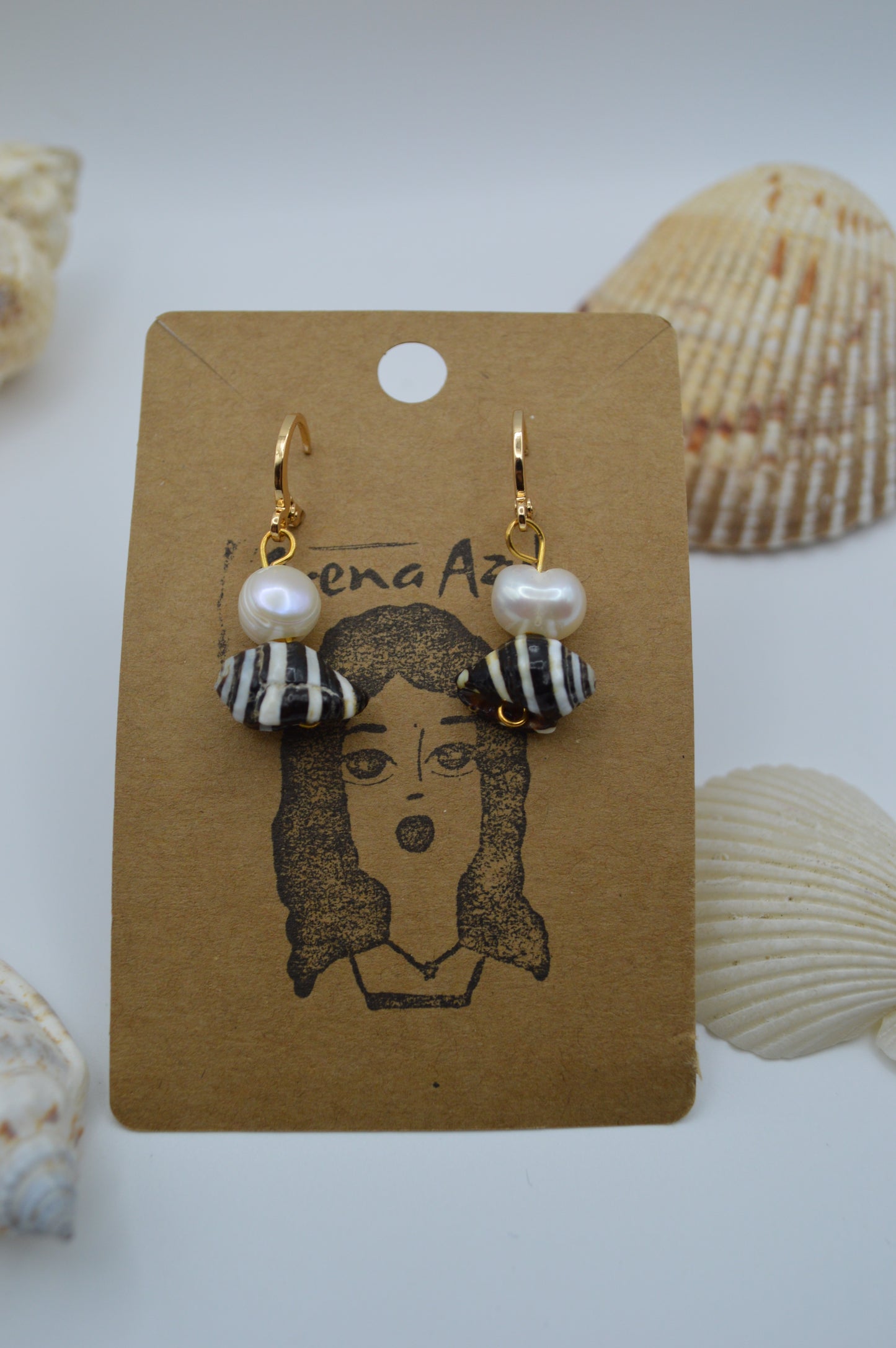 Striped Shell Hoops