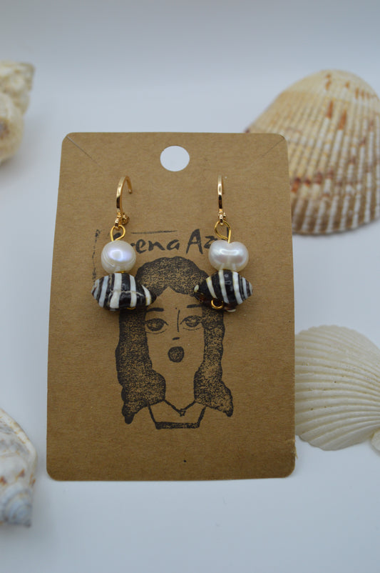 Striped Shell Hoops