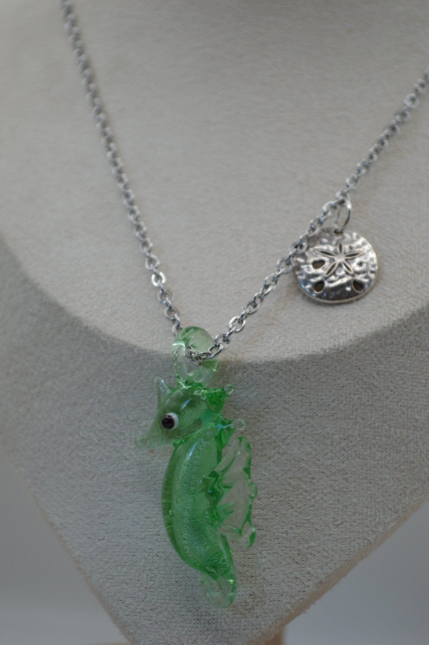 Green Seahorse Necklace