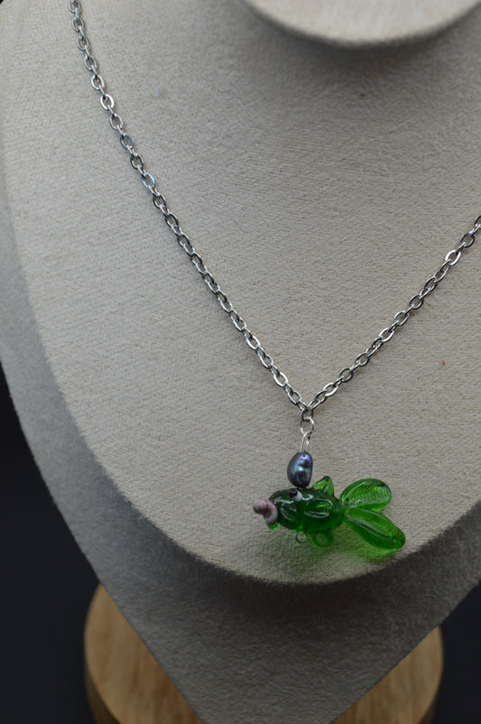 Green Fish Necklace