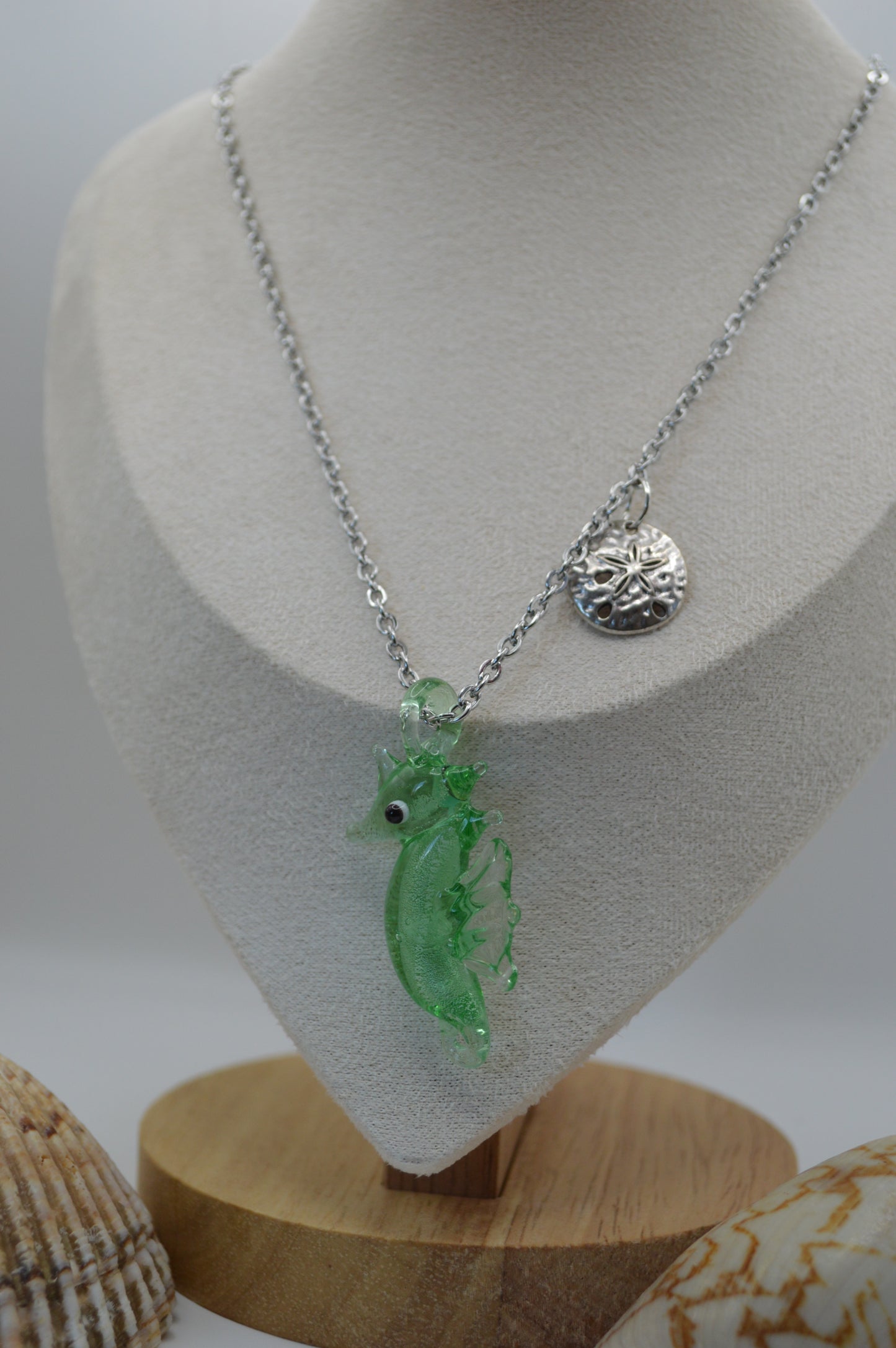 Green Seahorse Necklace
